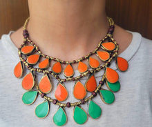 Afghan Green Onyx Necklace: Tribal Kuchi Jewelry
