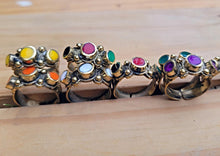 Stacking ring- Turquoise stacking rings- Stone rings-  Tibetan Amulet Tribal turquoise ring .Gypsy rings.Boho rings-  Bohemian Jewelry.