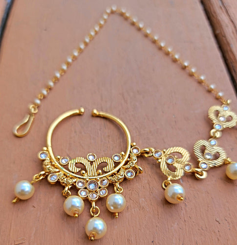 Nose ring- Indian nose ring- Nose pin- Bohemian jewelry- Ethnic indian nose ring- Septum Helix Hoop- Boho fashion- Gypsy nose ring