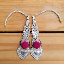Indian Silver Bollywood Earrings: Tribal Boho Jewelry