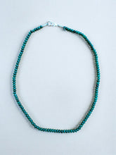 Handmade Green Jade Necklace - Sterling Silver Clasp, 16 Inch