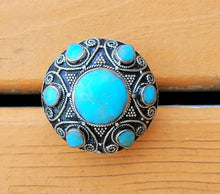 Turquoise rings- Ethnic precious stone ring. Cocktail rings- Saddle Rings.Silver Rings.Turkmen Jewelry.Stone ring- Jewelry- Vintage jewelry