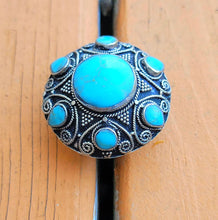 Turquoise rings- Ethnic precious stone ring. Cocktail rings- Saddle Rings.Silver Rings.Turkmen Jewelry.Stone ring- Jewelry- Vintage jewelry