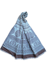 Handwoven Printed Cashmere Scarf: Lightweight Pashmina Shawl