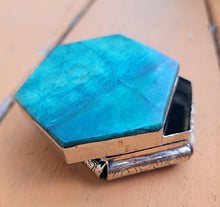 Turquoise Stone Jewelry Box: Tibetan Silver Alloy Ring Dish