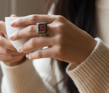 Sheep ring- Signet ring- red stone  ring- Aqeeq stone ring. Tribal Gypsy Ring. Bohemian Jewelry. Animal Rings.Hand carved Rings.