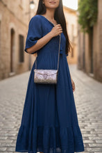 Handcrafted Silver Brass Clutch Bag: Vintage-Style Arabian Design