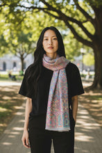 Handwoven Pink Cashmere Scarf: Jamawar Pashmina Shawl,Pure cashmere scarf