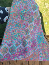 Handwoven Pink Cashmere Scarf: Jamawar Pashmina Shawl