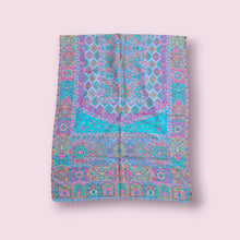 Handwoven Pink Cashmere Scarf: Jamawar Pashmina Shawl