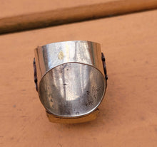 Stone ring- One of a kind stone ring- Turquoise stone ring- Bohemian ring- Statement ring- Cocktail ring- Ethnic Afghan ring