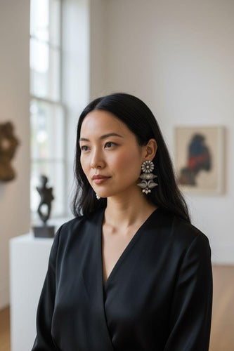 Ornate Tribal Hoop Earrings: Antique Finish, Indian Style