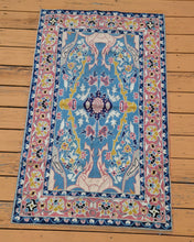 Hand-Knotted Wool Rug: Silk Accents, Bohemian Decor (4x6 ft)