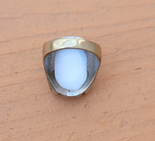 White stone ring- Boho statement ring- Silver ring- Silver jewelry- hippie jewelry- afghan tribal jewelry- Pakistani jewelry