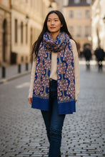 Embroidered Cashmere Shawl – Sky Blue Kalamkar Pashmina Scarf