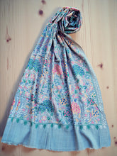 Stunning Embroidered Cashmere Shawl- 100% Cashmere- Cashmere Shawl-Pashmina Cashmere Scarf-Winter Pashmina Shawl-Full size Cashmere shawls-