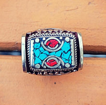 Turquoise & Coral Cocktail ring Ring Turquoise Coral.Tibetan Jewelry..Statement Rings.Turquoise stone rings.Coral Ring.