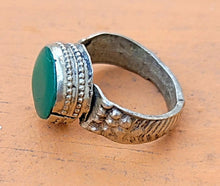 Green Malachite stone ring-  Silver tribal ethnic boho kuchi Ring- Afghan ring- Afghan ring. Stone ring- kuchi lapis ring- Boho lapis