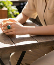 Green Malachite stone ring-  Silver tribal ethnic boho kuchi Ring- Afghan ring- Afghan ring. Stone ring- kuchi lapis ring- Boho lapis