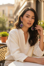 Sterling Silver Purple Stone Dangle Earrings – Handcrafted Ethnic Jhumka