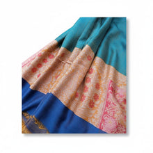 Pashmina Shawl Pure Cashmere Green Yellow | Himalayan Nepal Handwoven Scarf | Artisan Wool Wrap