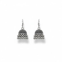 Jhumka earrings Afghan Jhumki Earrings: Tribal Silver Dangle Ornaments