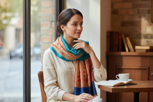 Pashmina Shawl Pure Cashmere Green Yellow | Himalayan Nepal Handwoven Scarf | Artisan Wool Wrap