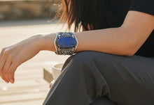 Lapis Bracelet Turquoise | Tribal Cuff Silver | Afghan Blue Stone Bangle | Ethnic Jewelry