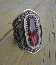 Afghan Aqeeq Cuff Bracelet – Hand Carved, Adjustable Boho Jewelry