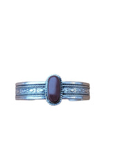 Carnelian Cuff | Afghan Tribal Silver Jewelry | Maroon stone bracelet
