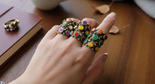 Turquoise stacking rings- Knuckle Tribal Bohemian Jewelry.