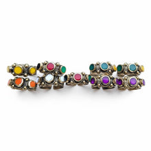 Turquoise stacking rings- Knuckle Tribal Bohemian Jewelry.