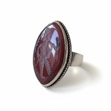 Aqeeq ring- Yemeni Aqiq Tribal Ring- Antique Red Carnelian ring-