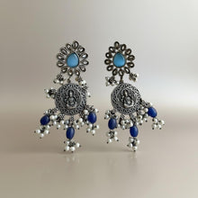 Indian lapis earrings- Large Blue Jhumka- kundan jewelry