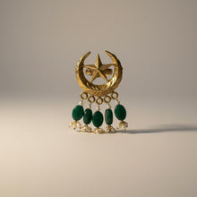 Chand Tara ring- Green Jade jewelry- pearl ring-  gold ring- cocktail ring