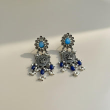 Indian lapis earrings- Large Blue Jhumka- kundan jewelry
