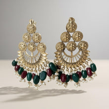 Large Gold Jhumka earrings- Traditional bridal jewelry- handmade ethnic accessory