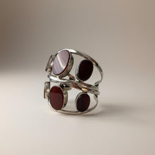 Vintage Maroon aqeeq cuff bracelet, Afghan kuchi jewelry- Carnelian stone