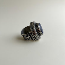 Afghan lapis ring-.Ethnic ring- Gypsy Silver Ring. Silver handmade ring- Vintage Ring.Afghan jewelry- lapis silver ring- boho stacking ring