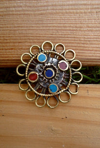 Vintage Kuchi Ring: Afghan Tribal Coin Silver Jewelry, Size 8