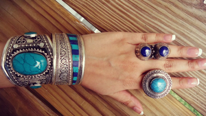 FREE Shipping Vintage Lapis ring.Tribal Ethnic Jewelry.Yemeni Bedouin Ring. Stone Ring.Lapis Lazuli Stone Ring. Statement Ring.Afghan rings