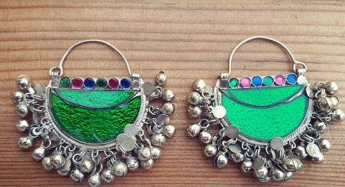 Statement earrings- Hoop earrings- Afghan earring- Kuchi earring-bohemian earring- Ethnic earring.Tribal hoop.Bedouin Jewelry. Kuchi jewelry