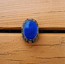 Afghan lapis ring-.Ethnic ring- Gypsy Silver Ring. Silver handmade ring- Vintage Ring.Afghan jewelry- lapis silver ring- boho stacking ring