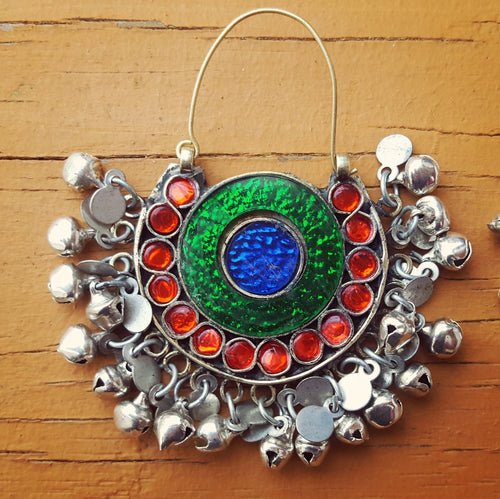 Statement earrings- Hoop earrings- Afghan earring- Kuchi earring-bohemian earring- Ethnic earring.Tribal hoop.Bedouin Jewelry. Kuchi jewelry