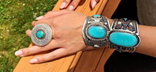 Silver afghan cuff bracelet- Turquoise bracelet-  Vintage Afghan Tribe Cuff bracelet- malachite cuff - Vintage jewelry-  Bohemian jewelry-