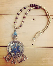 Lapis Necklace- Statement necklace- Afghan necklace- Stone necklace-Blue lapis necklace. Ethnic stone jewelry.Tribal gypsy Nomadic jewelry