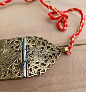Gold choker necklace- Custom made bohemian necklace- One of a kind ethnic Pakistani necklace- Pakistani jewelry- Tribal statement necklace