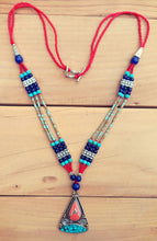 Orange coral jewelry-Hamasa pendant- Turquoise pendant- Pendant- Boho  Pendant - Statement pendant necklace- Stone jewelry- chain necklace