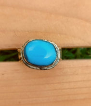Turquoise ring- Afghan Turquoise Silver Ring.  Nomadic Ring. vintage jewelry. Gypsy Ring. Bohemian Ring.Afghani jewelry- Turquoise dome ring