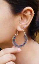 Silver Moon Hoop Earrings- Tribal Gypsy Boho Earrings. Crescent Hoop earrings. Afghan Tribal- Kuchi Earrings. Bohemian Jewelry